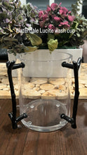 Load image into Gallery viewer, Lucite Washing Cup - MetaLucite Twig - Black