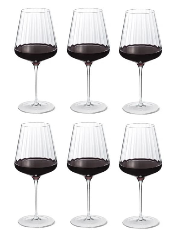 Bernadotte red wine glasses in lead-free crystal
