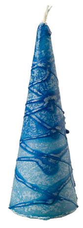 Self-Standing Decorative Havdalah Candle - Cone Shape, 6.5