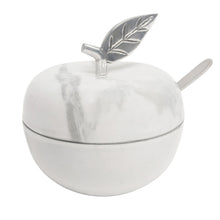 Load image into Gallery viewer, White Marble Apple Jam Jar - 5.00L X 5.00W X 5.00H
