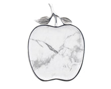 Load image into Gallery viewer, White Marble Apple Tray - 13.75&quot; x 10&quot;

