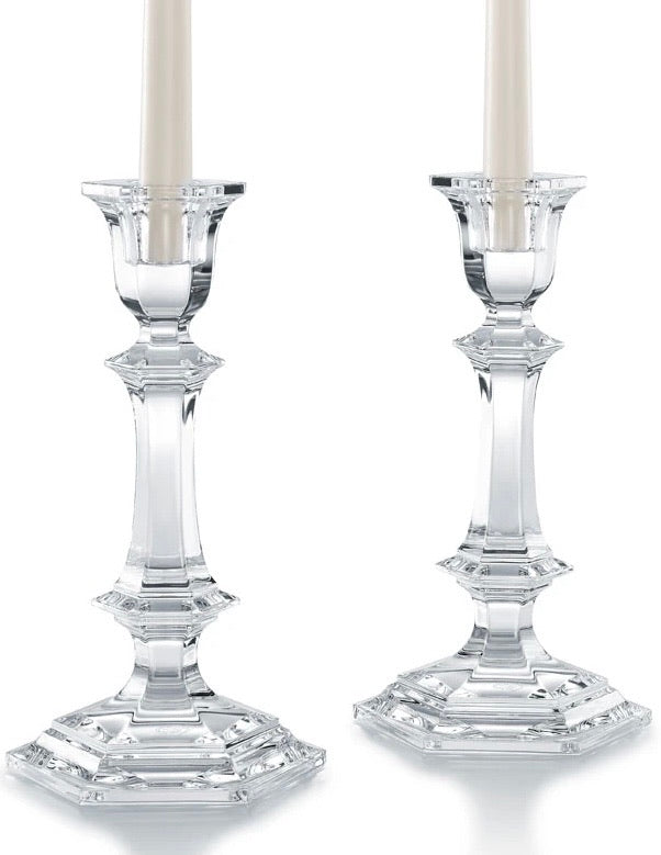 Baccarat Crystal Harcourt Shabbat Candlestick - Set of 2 - 8.7